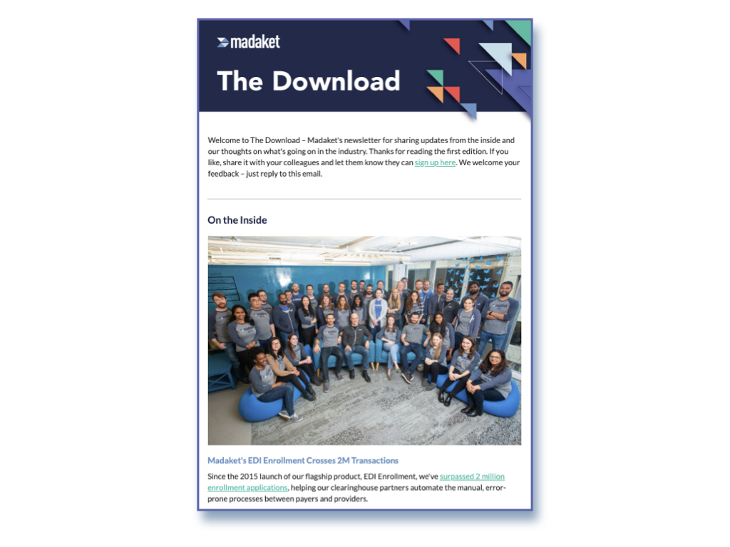 Madaket newsletter – the download subscribe